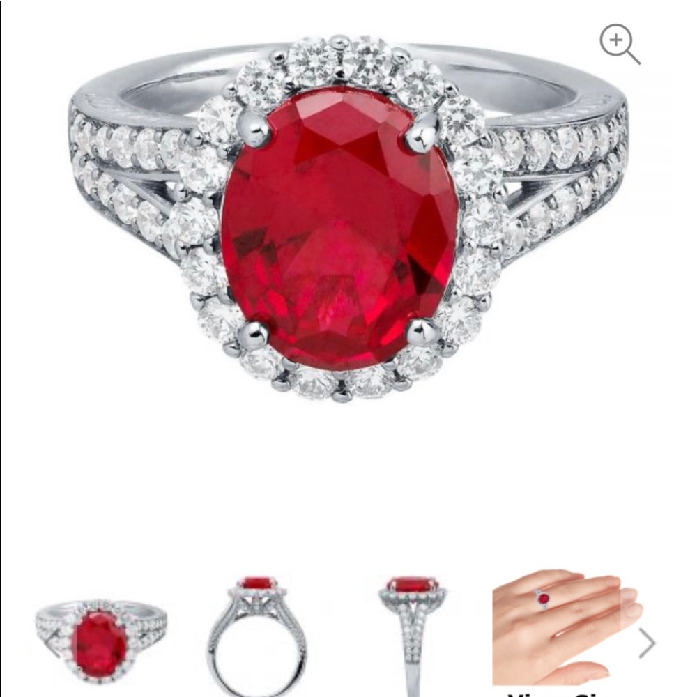 RUBY & 1 CT. TW. DIAMOND RING IN 14K WHITE GOLD